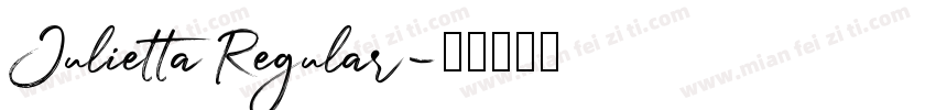 Julietta Regular字体转换